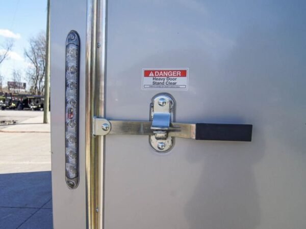 8.5×20 Silver V-Nose Slant Top Enclosed Trailer (2) 5200lb Axles - Image 13