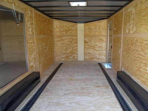 8.5×20 Silver V-Nose Slant Top Enclosed Trailer (2) 5200lb Axles - Image 15