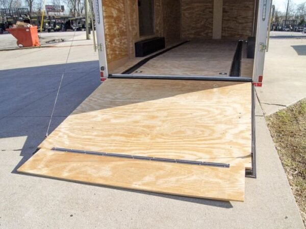 8.5×20 Silver V-Nose Slant Top Enclosed Trailer (2) 5200lb Axles - Image 23