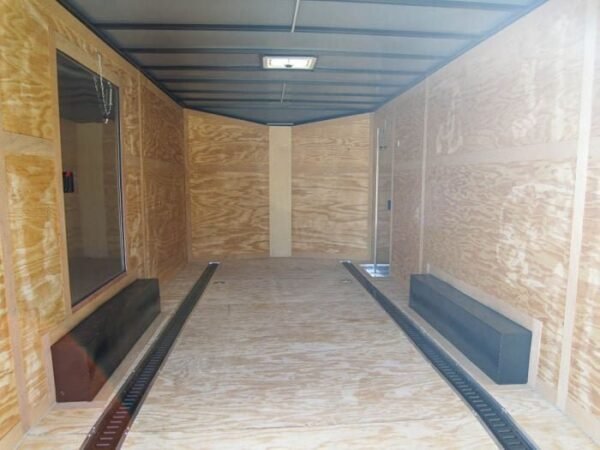 8.5×20 Silver V-Nose Slant Top Enclosed Trailer (2) 5200lb Axles - Image 24