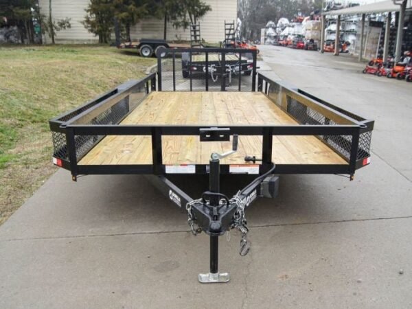 7×20 Dovetail Utility Trailer with Side Baskets (2) 3,500lb Axles - Image 2