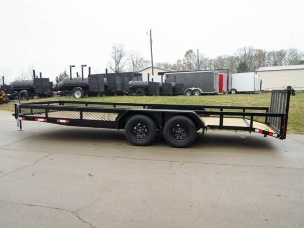 7×20 Dovetail Utility Trailer with Side Baskets (2) 3,500lb Axles - Image 3