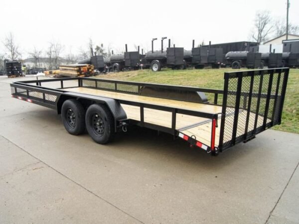 7×20 Dovetail Utility Trailer with Side Baskets (2) 3,500lb Axles - Image 4