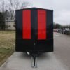 6×12 Enclosed Trailer Red V-Nose Blackout Package 3,500lb Axle Storage - Image 2