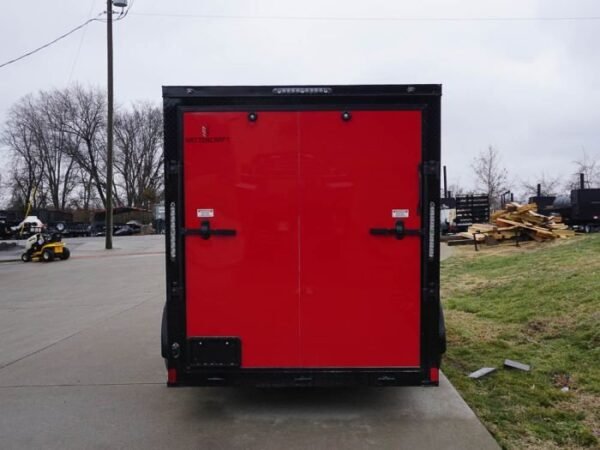 6×12 Enclosed Trailer Red V-Nose Blackout Package 3,500lb Axle Storage - Image 6