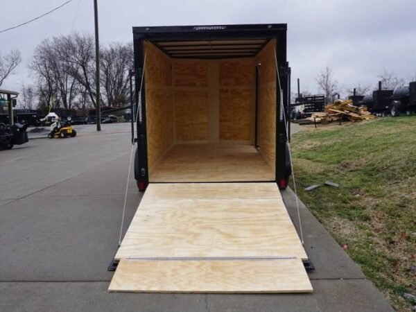 6×12 Enclosed Trailer Red V-Nose Blackout Package 3,500lb Axle Storage - Image 16