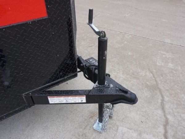 7×12 Enclosed Trailer Red V-Nose Blackout Package 3,500lb Axle Storage - Image 9