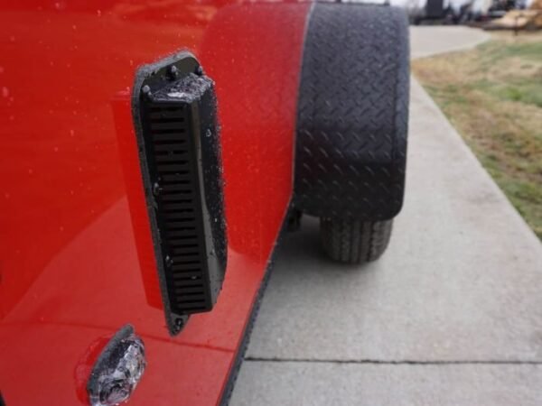 7×12 Enclosed Trailer Red V-Nose Blackout Package 3,500lb Axle Storage - Image 12