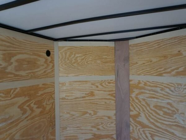 7×12 Enclosed Trailer Red V-Nose Blackout Package 3,500lb Axle Storage - Image 18
