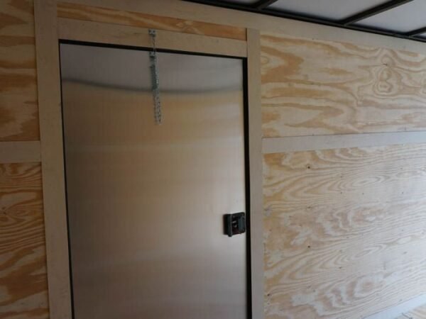 7×12 Enclosed Trailer Red V-Nose Blackout Package 3,500lb Axle Storage - Image 21