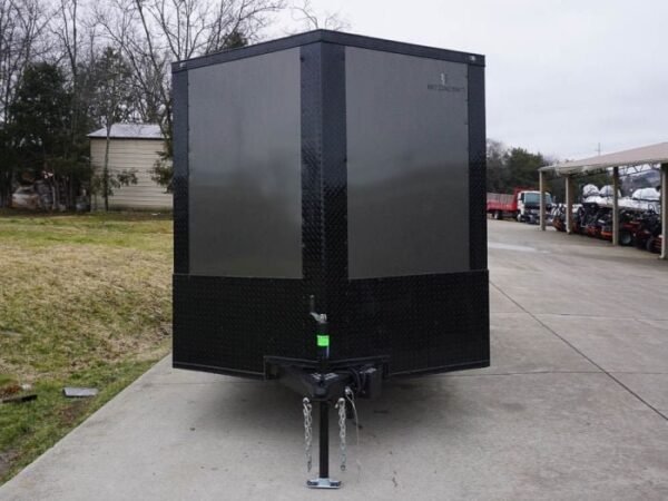 7×12 Enclosed Trailer Charcoal V-Nose Blackout Package 3,500lb Axle Storage - Image 2