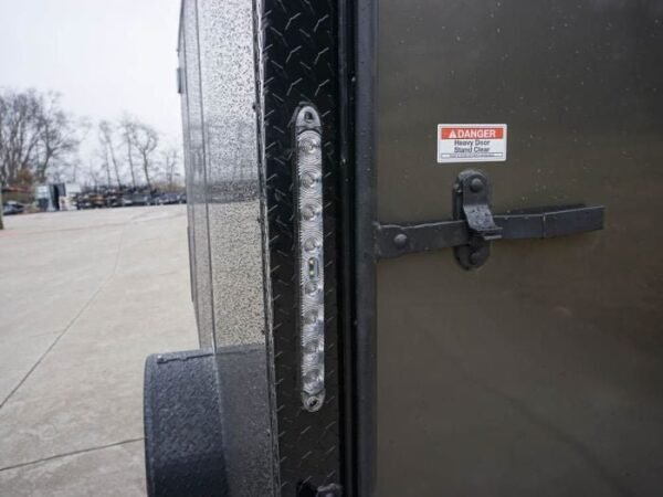 7×12 Enclosed Trailer Charcoal V-Nose Blackout Package 3,500lb Axle Storage - Image 6
