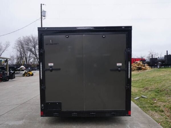7×12 Enclosed Trailer Charcoal V-Nose Blackout Package 3,500lb Axle Storage - Image 7