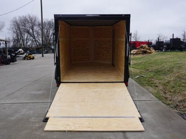 7×12 Enclosed Trailer Charcoal V-Nose Blackout Package 3,500lb Axle Storage - Image 12