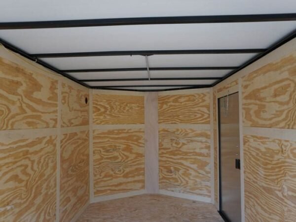 7×12 Enclosed Trailer Charcoal V-Nose Blackout Package 3,500lb Axle Storage - Image 17