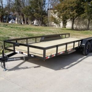 7×18 Straight Deck Utility Trailer (2) 3,500lb Axles – No Gate
