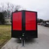 7×14 Enclosed Trailer Red V-Nose Blackout Package 3,500lb Axle Storage - Image 2
