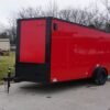 7×14 Enclosed Trailer Red V-Nose Blackout Package 3,500lb Axle Storage - Image 3