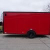 7×14 Enclosed Trailer Red V-Nose Blackout Package 3,500lb Axle Storage - Image 4