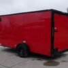 7×14 Enclosed Trailer Red V-Nose Blackout Package 3,500lb Axle Storage - Image 5