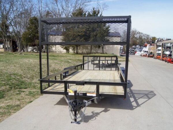 7×20 Dovetail Utility Trailer (2) 3,500lb Axles with Elevated Basket - Image 2