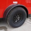 7×14 Enclosed Trailer Red V-Nose Blackout Package 3,500lb Axle Storage - Image 14