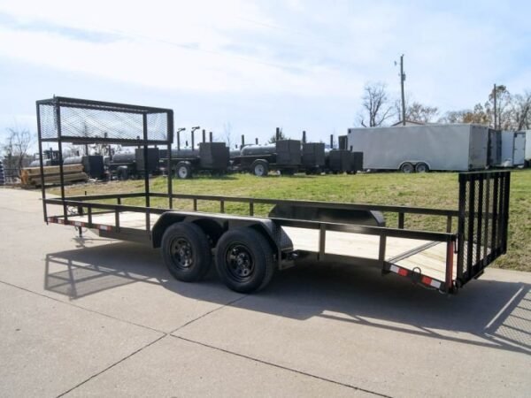 7×20 Dovetail Utility Trailer (2) 3,500lb Axles with Elevated Basket - Image 4