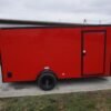 7×14 Enclosed Trailer Red V-Nose Blackout Package 3,500lb Axle Storage - Image 7