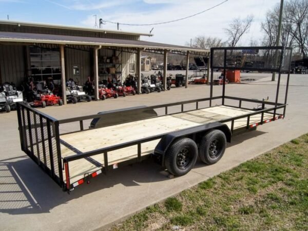7×20 Dovetail Utility Trailer (2) 3,500lb Axles with Elevated Basket - Image 7