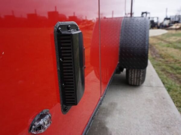 7×14 Enclosed Trailer Red V-Nose Blackout Package 3,500lb Axle Storage - Image 13