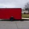7×14 Enclosed Trailer Red V-Nose Blackout Package 3,500lb Axle Storage - Image 11