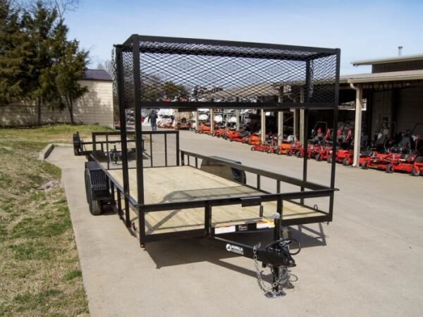 7×20 Dovetail Utility Trailer (2) 3,500lb Axles with Elevated Basket - Image 10