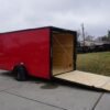 7×14 Enclosed Trailer Red V-Nose Blackout Package 3,500lb Axle Storage - Image 9