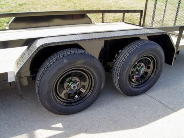 7×20 Dovetail Utility Trailer (2) 3,500lb Axles with Elevated Basket - Image 16