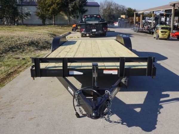 7×18 Wood Deck Car Hauler (2) 3500lb Axle w/ Brake and Ramps - Image 2