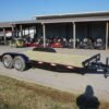 7×18 Wood Deck Car Hauler (2) 3500lb Axle w/ Brake and Ramps