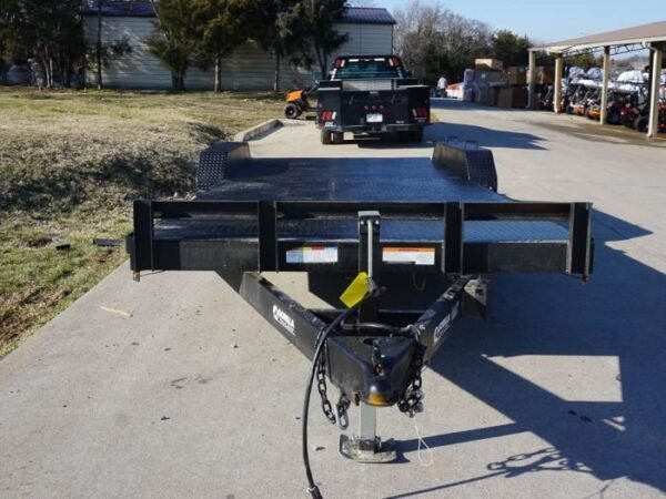7×18 Steel Floor Car Hauler (2) 3500lb Axle w/ Brake and Ramps - Image 2