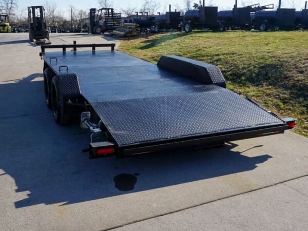 7×18 Steel Floor Car Hauler (2) 3500lb Axle w/ Brake and Ramps - Image 5