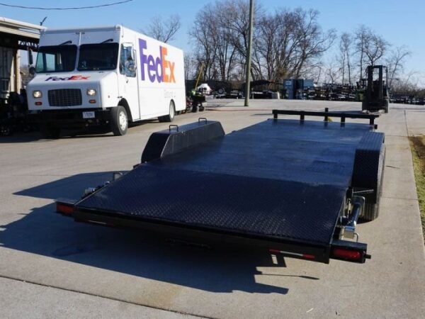 7×18 Steel Floor Car Hauler (2) 3500lb Axle w/ Brake and Ramps - Image 6