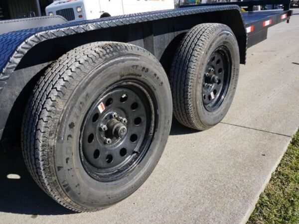 7×18 Steel Floor Car Hauler (2) 3500lb Axle w/ Brake and Ramps - Image 7