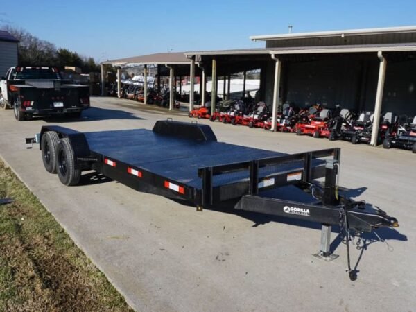 7×18 Steel Floor Car Hauler (2) 3500lb Axle w/ Brake and Ramps