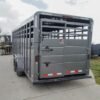 24ft Charcoal Gooseneck Livestock Trailer with Padded Floors (2) 7K Axles - Image 5