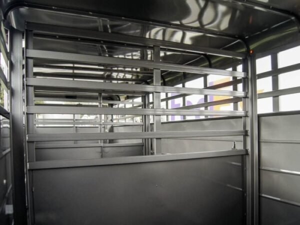 24ft Charcoal Gooseneck Livestock Trailer with Padded Floors (2) 7K Axles - Image 16