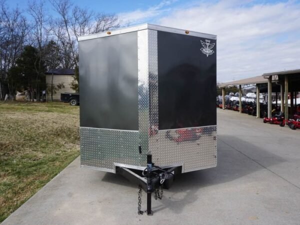 7×12 Enclosed Charcoal Trailer with Silver ATP 3500lb Axle Storage - Image 2