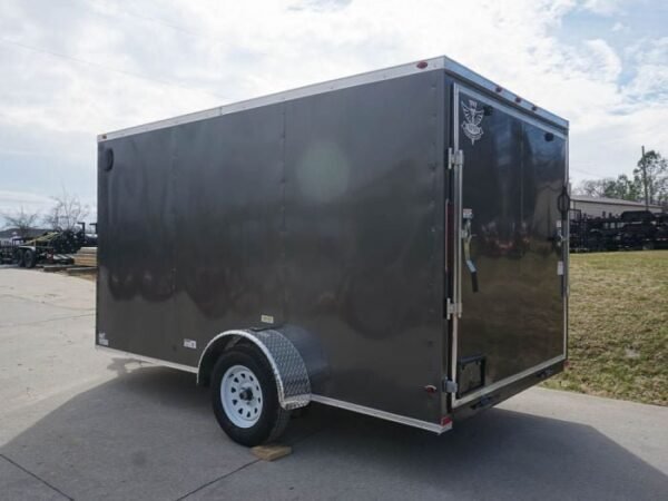 7×12 Enclosed Charcoal Trailer with Silver ATP 3500lb Axle Storage - Image 4