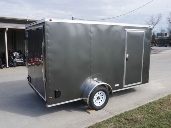 7×12 Enclosed Charcoal Trailer with Silver ATP 3500lb Axle Storage - Image 6