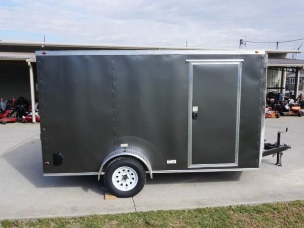 7×12 Enclosed Charcoal Trailer with Silver ATP 3500lb Axle Storage - Image 7