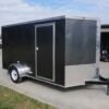 7×12 Enclosed Charcoal Trailer with Silver ATP 3500lb Axle Storage - Image 8