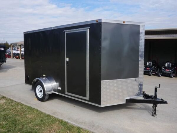 7×12 Enclosed Charcoal Trailer with Silver ATP 3500lb Axle Storage - Image 8