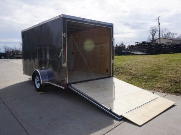 7×12 Enclosed Charcoal Trailer with Silver ATP 3500lb Axle Storage - Image 13